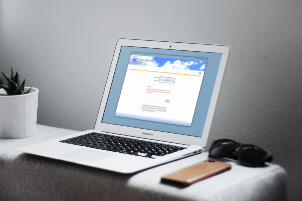 MacBook Air on Table Mockup